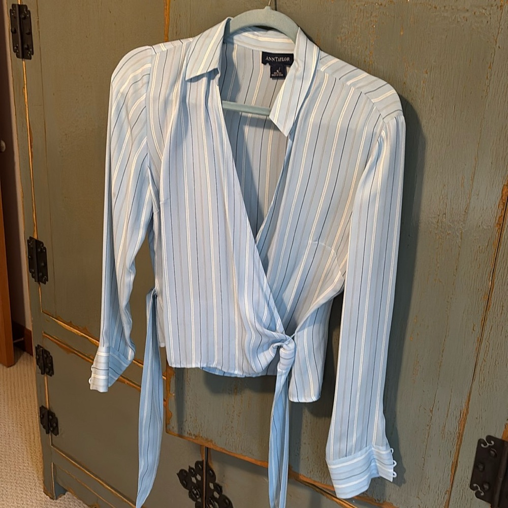 Silk wrap blouse